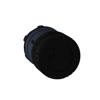 Harmony XB5 - tête coup de poing - pousser tourner - D30 - noir|Schneider Electric-SCHZB5AS42