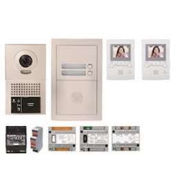 Pack vidéo 2 bp encastré, module vigik, centrales, 1 gt4z, 2 gt1m3l & alim.|Aiphone-AIPGTBV2E