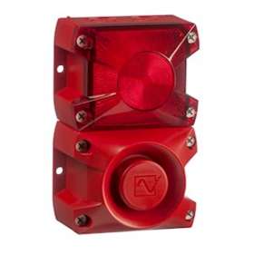 Combiné 105 dB(A) feu flash 5 J 24Vcc optique Rouge IP66|AE&T-APQPIL1000243