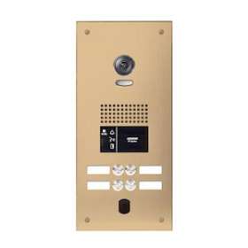 Platine vidéo monobloc gt alu champagne 4 bp d'appel avec électronique incluse|Aiphone-AIPPA4BVCH