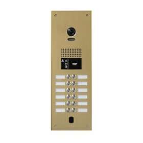 Platine vidéo monobloc gt alu champagne 12 bp d'appel avec électronique incluse|Aiphone-AIPPA12BVCH