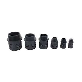 Raccord droit pol. noir NYLOFIX N°12-ISO16|Blm distribution-BLI312185