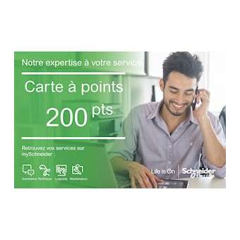 Service IND - carte à points - services en ligne - 200 points|Schneider Electric-SCHFSACSP200C