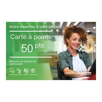 Service IND - carte à points - services en ligne - 50 points|Schneider Electric-SCHFSACSP50C