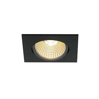 NEW TRIA 68, carré, LED, carré, noir, 12W, 3000K, 38DEG, alim inclus|SLV-DC5114390