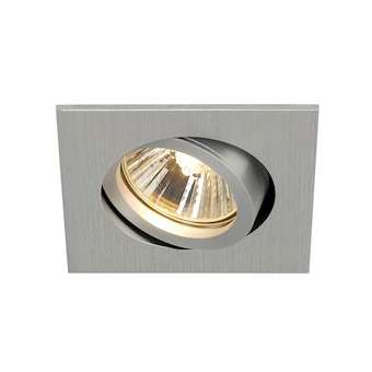 NEW TRIA 68 CARRE encastré, alu brossé, GU10 max. 50W, clips ressorts|SLV-DC51001996