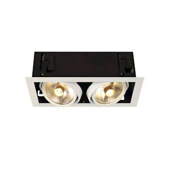 KADUX, QPAR111, encastré carré, blanc, max. 2x75W|SLV-DC5115551