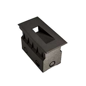 SET'IN 6.2 rectangle fixe noir 3000K 3W 120DEG IP67|Europole-POL37230