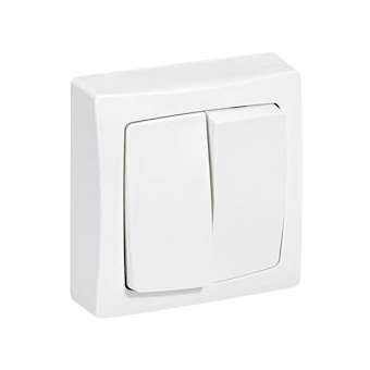 Double interrupteur ou va-et-vient Appareillage Saillie - blanc|Legrand-LEG097602