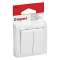 Double interrupteur ou va-et-vient Appareillage Saillie - Blanc