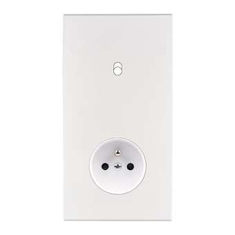 Façade CONFIDENCE LAITON BLANC EMAIL DOUBLE VERTICALE B1 PC|Modelec-MD8281-424M
