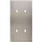 Façade CONFIDENCE LAITON NICKEL SATINE DOUBLE VERTICALE 4 BASCULEURS|Modelec-MD8154-418M