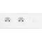 Façade CONFIDENCE LAITON BLANC MAT TRIPLE HORIZONTALE PC PC U1|Modelec-MD8337-413M