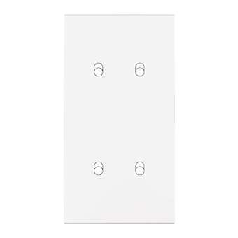 Façade CONFIDENCE LAITON BLANC DOUBLE VERTICALE 4 BASCULEURS|Modelec-MD8154-413M