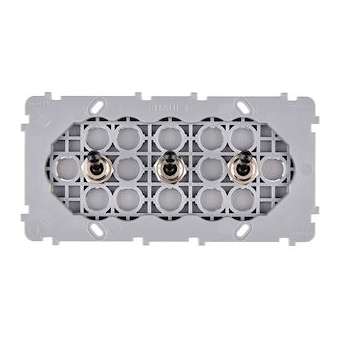 Mécanisme RENFORCE NOIR DOUBLE HORIZONTALE 3 VA ET VIENT ALIGNES|Modelec-MD8072-303G