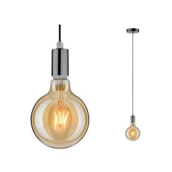 Suspensions Larus IP44 max1x60W E27 Chrome Noir 230V Métal|Paulmann-PUA79754