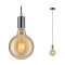Suspensions Larus IP44 max1x60W E27 Chrome Noir 230V Métal|Paulmann-PUA79754