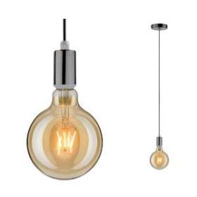 Suspensions Larus IP44 max1x60W E27 Chrome Noir 230V Métal|Paulmann-PUA79754