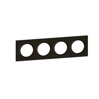 Plaque carrée dooxie 4 postes finition noir velours|Legrand-LEG600864