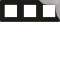 Essensya Plaque 3 postes réversible entraxe 71mm Noire|Hager-HAGWE403N