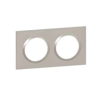 Plaque carrée dooxie 2 postes finition plume|Legrand-LEG600822