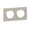 Plaque carrée dooxie 2 postes finition plume|Legrand-LEG600822