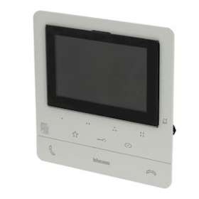Poste intérieur écran 5pouces Classe 100 Evolué + boucle inductive - Blanc|Bticino-TICBT344672