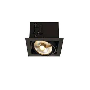 KADUX, encastré de plafond intérieur, simple, noir mat, GU10/QPAR111, 75W max|SLV-DC5115540