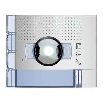 Façade Sfera New module électronique audio/vidéo 1 appel grand angle Allmetal|Bticino-TIC351311