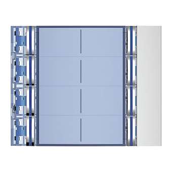 Façade Sfera New pour module électronique audio 8 appels sur 2 rangées Allmetal|Bticino-TIC352181