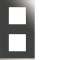 Plaque gallery 2 postes verticale 71mm matiere mirror glass|Hager-HAGWXP5042