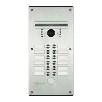 Platine antivandale à bouton poussoir Linea 300 pour 9 à 12 appels façade Alu|Bticino-TIC308003