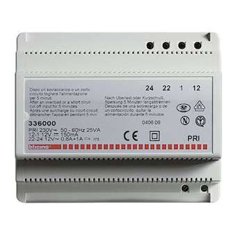 Alimentation analogique audio associée au relais référence 336200 - 6 modules|Bticino-TIC336000