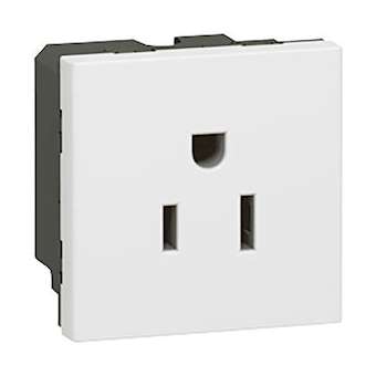 Prise de courant 2P+T 15A standard US Mosaic 2 modules - blanc|Legrand-LEG077504