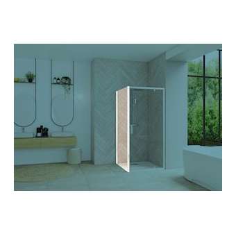 Smart Design fixe 80 profilé blanc verre transparent|Blanc aqua production-BL5PA90292BTNE
