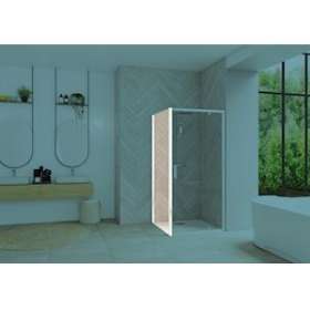 Smart Design fixe 80 profilé blanc verre transparent|Blanc aqua production-BL5PA90292BTNE