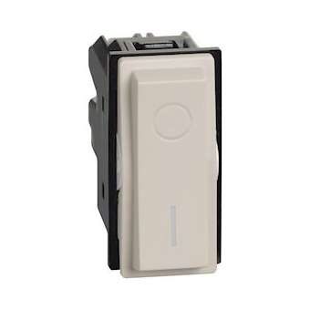 Interrupteur bipolaire 16AX Living Now 1 module - sable|Bticino-TICBTKM4002