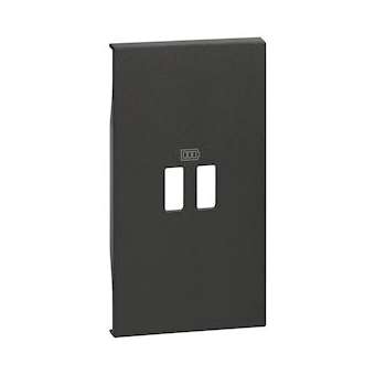 Enjoliveur Living Now pour chargeur USB 2 modules - noir|Bticino-TICBTKG12C