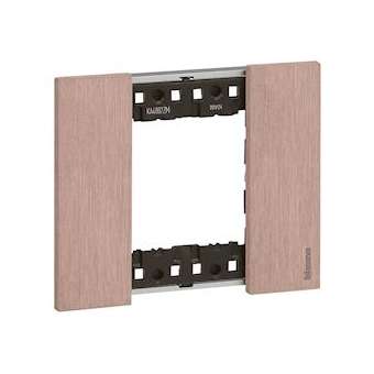 Plaque de finition Living Now Collection Les Sables 2 modules finition Cuivre|Bticino-TICBTKA4802ZM
