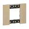 Plaque de finition Living Now Collection Les Blancs 2 modules finition Or|Bticino-TICBTKA4802ZW