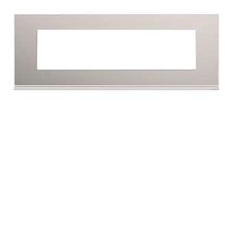 Plaque gallery 8 modules entraxe 71mm placage aluminium|Hager-HAGWXP2008