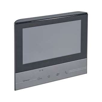 Poste intérieur vidéo couleur mains-libres 7pouces Classe 300 Basique Noir|Bticino-TIC344613