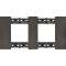 Plaque de finition Living Now Collection Les Noirs 2x2 modules - Acier Space|Bticino-TICBTKA4802M2NG