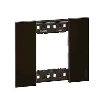 Plaque de finition Living Now Collection Les Noirs 2 modules finition Nuit|Bticino-TICBTKA4802DG