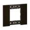 Plaque de finition Living Now Collection Les Noirs 2 modules finition Nuit|Bticino-TICBTKA4802DG