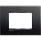 Plaque carrée Livinglight Neutre 3 modules - Anthracite|Bticino-TICLNA4803AR