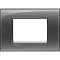 Plaque carrée Livinglight Kristall 3 modules - Brouillard|Bticino-TICLNA4803KF