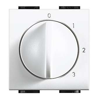 Sélecteur à commande rotative 16A 250V~ pour VMC Livinglight - Blanc - 2 modules|Bticino-TICN4016