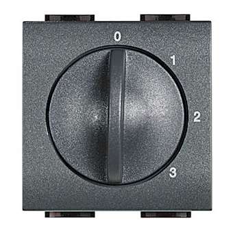 Sélecteur à commande rotative 16A 250V~ pour VMC Livinglight - Anthracite 2 mod|Bticino-TICL4016