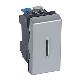 Interrupteur ou va-et-vient à voyant 10AX 250V~ Mosaic 1 module - alu|Legrand-LEG079202